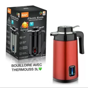 Bouilloire électrique RAF, Élégante, pratique et durable, Avec sa fonction thermos, son design moderne et sa sécurité renforcée, elle est idéale pour un usage quotidien