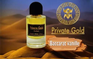 Private Gold - Parfum d'Exception - Baccarat Vanille, Découvrez Private Gold, un parfum d'exception qui vous transportera dans un univers de luxe et de raffinement
