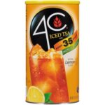 4C Iced Tea Mix - Mélange pour thé glacé instantané, saveur naturelle de citron, 35 portions (1.1 kg)