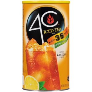 4C Iced Tea Mix - Mélange pour thé glacé instantané, saveur naturelle de citron, 35 portions (1.1 kg)