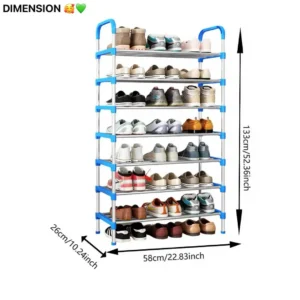 RANGE CHAUSSURES INOX 5, 6 et 7  NIVEAUX, Étagère à chaussures en acier inoxydable avec, Organisateur de chaussures peu encombrant, Idéal pour l'entrée, le couloir, le placard ou le garage