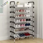 RANGE CHAUSSURES INOX 5, 6 et 7  NIVEAUX, Étagère à chaussures en acier inoxydable avec, Organisateur de chaussures peu encombrant, Idéal pour l'entrée, le couloir, le placard ou le garage – Image 7