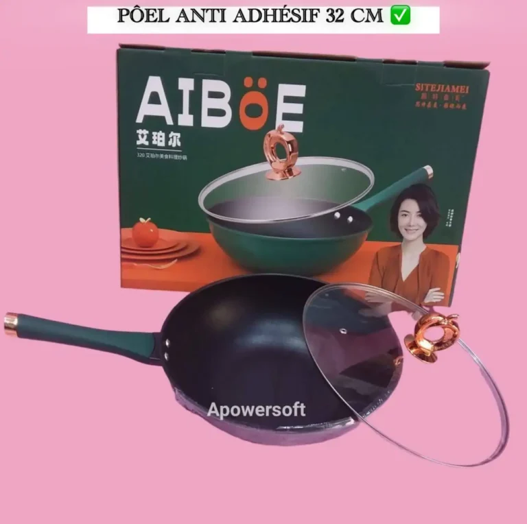 PÔELE ANTI ADHÉSIF 32 CM LUXE, Poêle à frire avec revêtement antiadhésif de haute qualité - Diamètre 32 cm - Idéale pour une cuisson saine et facile - Tous feux dont induction – Image 5