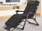 Soliles Oversized XXL 30" Zero Gravity Chair - Chaise longue inclinable et réglable avec coussin et porte-gobelet - Supporte jusqu'à 500 lbs - Idéale pour le jardin, la terrasse, la plage et le camping – Image 3