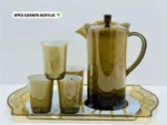 6PCS CARAFE ACRYLIQUE - Ensemble de 6 pièces avec carafe et verres en acrylique - Design moderne et transparent - Idéal pour l'eau, les jus de fruits et les boissons rafraîchissantes – Image 3