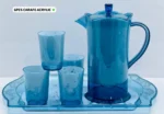 6PCS CARAFE ACRYLIQUE - Ensemble de 6 pièces avec carafe et verres en acrylique - Design moderne et transparent - Idéal pour l'eau, les jus de fruits et les boissons rafraîchissantes – Image 2