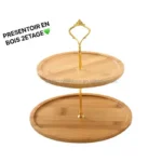 Présentoir en bois à 3 étages - Support à gâteaux, pâtisseries, fruits ou autres gourmandises - Idéal pour les fêtes, les événements et la décoration intérieure – Image 5