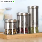 3PCS SUCRIERE EN VERRE - Ensemble de 3 pots en verre avec couvercles et étiquettes - Rangement élégant pour le sucre, le café, le thé et autres ingrédients – Image 9