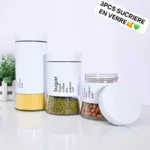 3PCS SUCRIERE EN VERRE - Ensemble de 3 pots en verre avec couvercles et étiquettes - Rangement élégant pour le sucre, le café, le thé et autres ingrédients – Image 7