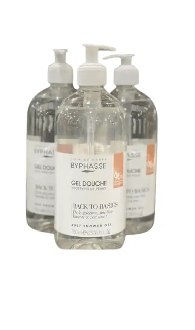 image-removebg-preview (1) Byphasse Back to Basics Gel Douche Hydratant pour Tous Types de Peaux (Format Familial 750ml), L'Essentiel pour une Peau Douce, Hydratation et Pureté – Image 1