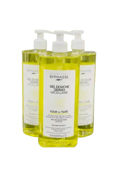 image-removebg-preview (26) Gel Douche Dermo-Micellaire Fleur de Tiaré - Byphasse, Laissez-vous envoûter par le parfum paradisiaque de la Fleur de Tiaré avec le Gel Douche Dermo-Micellaire Byphasse – Image 1