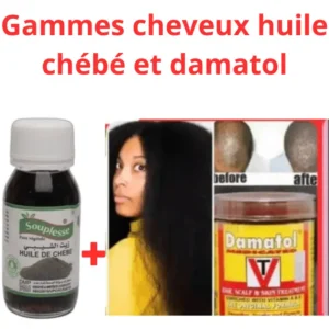 Gamme Cheveux Huile de Chébé et Damatol - Croissance, Fortification et Soin du Cuir Chevelu - 100% Naturel et Végétal