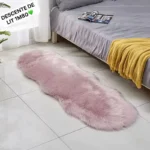 Descente de Lit Longue en Fausse Fourrure Douce - 1m80 - Confort et Chaleur pour Chambre à Coucher - Noir Intense – Image 6