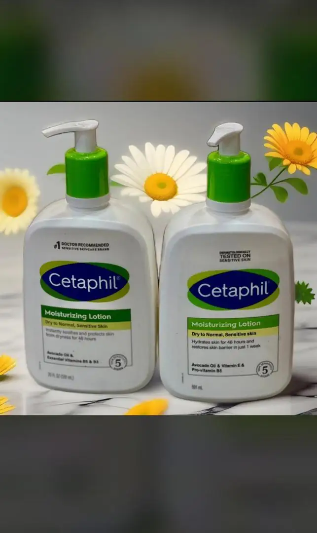 IMG-20250308-WA0056 Cetaphil Lotion Hydratante pour Peaux Sensibles - Hydratation 48h, Restaure la Barrière Cutanée - Huile d'Avocat, Vitamine E & Pro-Vitamine B5 - 591 ml – Image 1
