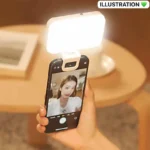 Mini Lampe Selfie LED Rechargeable - Éclairage Portable pour Photos et Vidéos - 3 Niveaux de Luminosité - Remplissage Lumineux - Idéale pour Smartphones et Tablettes – Image 4