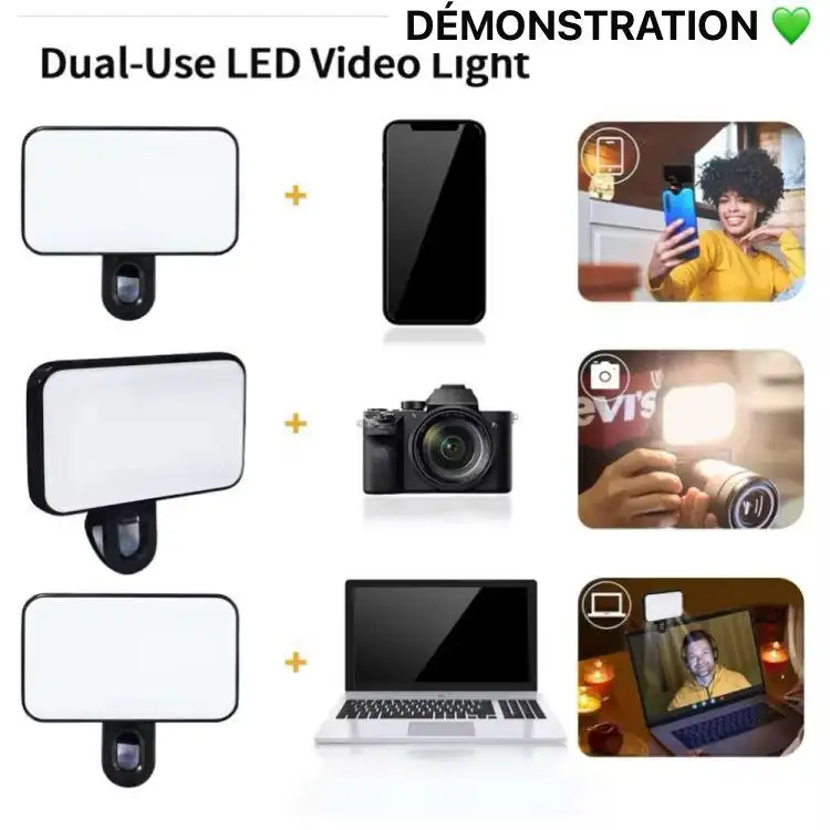 IMG-20250318-WA0079 Mini Lampe Selfie LED Rechargeable - Éclairage Portable pour Photos et Vidéos - 3 Niveaux de Luminosité - Remplissage Lumineux - Idéale pour Smartphones et Tablettes – Image 1