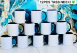 Lot de 12 Tasses en Céramique Colorées - 15oz - Idéal pour Sublimation, Cadeaux Personnalisés - Couleurs Assorties – Image 11