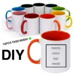 Lot de 12 Tasses en Céramique Colorées - 15oz - Idéal pour Sublimation, Cadeaux Personnalisés - Couleurs Assorties – Image 4