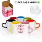 Lot de 12 Tasses en Céramique Colorées - 15oz - Idéal pour Sublimation, Cadeaux Personnalisés - Couleurs Assorties – Image 6