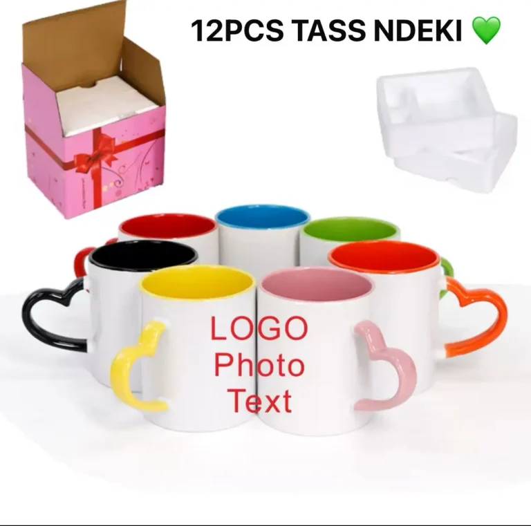 Lot de 12 Tasses en Céramique Colorées - 15oz - Idéal pour Sublimation, Cadeaux Personnalisés - Couleurs Assorties – Image 6