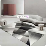 Tapis 3D Design Géométrique Moderne - Effet Relief, Couleurs Vives - 3m x 2m - Idéal Salon, Chambre, Bureau – Image 2