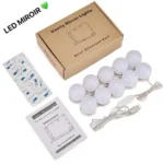 Miroir de Maquillage LED Style Hollywood - 14 Ampoules Réglables - 3 Modes d'Éclairage - Miroir de Coiffeuse Professionnel – Image 3