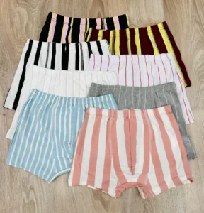 Caleçons enfants 100% coton, Boxers Homme à Rayures, Confort Quotidien - Lot de 6 et 12 - Motifs Variés et Tendance