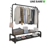 Portant à Vêtements Double Penderie Réglable avec Étagères à Chaussures - Rangement Optimal, Gain de Place – Image 4