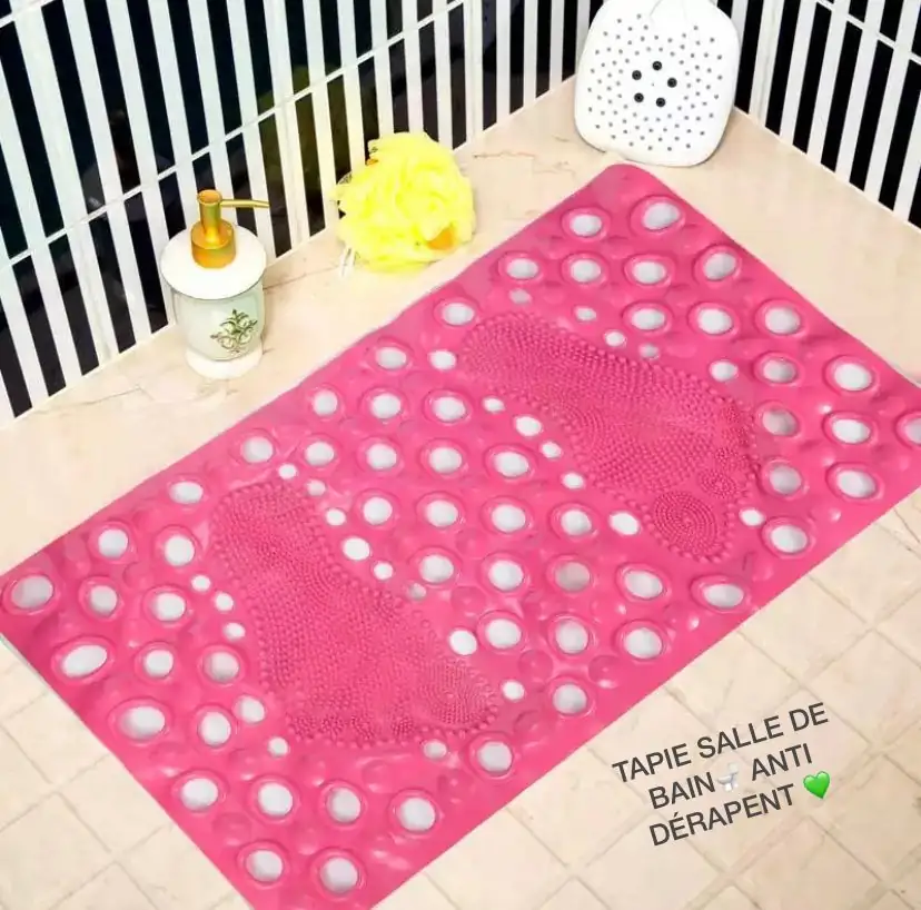 IMG-20250405-WA0006 Tapis de Bain Antidérapant avec Ventouses - Sécurité Maximale, Confort Sous les Pieds – Image 1
