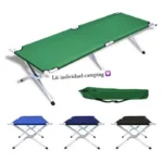 Lit de Camp Individuel Pliable et Léger - Confort Portable pour Camping, Randonnée, Invités
