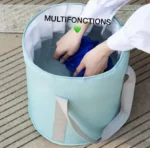 Seau Pliable Multifonctionnel - Bain de Pieds, Nettoyage, Rangement - Portable et Léger – Image 2