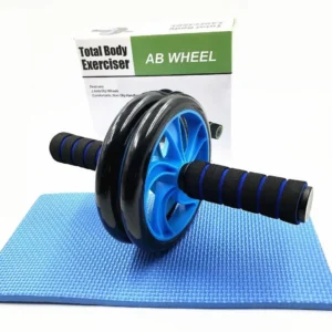 Roue Abdominale Double Professionnelle Total Body Exerciser - Renforcement Efficace des Abdominaux, du Core et du Haut du Corps avec Tapis de Protection pour les Genoux