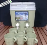 Glacière Thermique Double Compartiment 10L - Maintien au Chaud et au Froid - Idéale pour Pique-niques et Voyages + 6 tasses offertes – Image 3