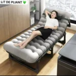 Lit Pliant Confortable et Pratique - Matelas Épais, Structure Robuste, Idéal pour Invités et Petits Espaces