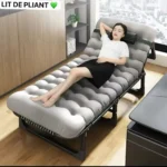 Lit Pliant Confortable et Pratique - Matelas Épais, Structure Robuste, Idéal pour Invités et Petits Espaces
