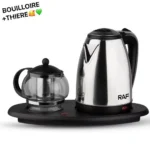 Bouilloire Électrique RAF R.7899 avec Théière Intégrée - 2.2L / 1L - Base Rotative 360° - Acier Inoxydable – Image 3