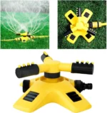 Arroseur de Pelouse Rotatif Automatique à 360 Degrés - Irrigation Efficace et Uniforme pour Jardin, Pelouse et Fleurs avec 3 Bras et Buses Réglables