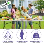 Table de Dressage Pliante 2M40 – Idéale pour Événements, Réceptions et Traiteur – Image 2