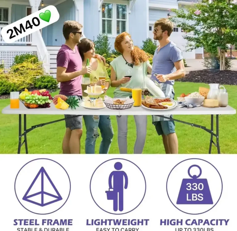 Table de Dressage Pliante 2M40 – Idéale pour Événements, Réceptions et Traiteur – Image 2