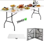 Table de Dressage Pliante 2M40 – Idéale pour Événements, Réceptions et Traiteur