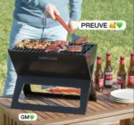 Barbecue Portable Pliable Compact en Acier Noir – Idéal Camping, Pique-nique et Jardin – Image 2