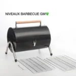 Mini Barbecue Portable Cylindrique en Acier avec Poignée Bois – Design & Compact – Image 4