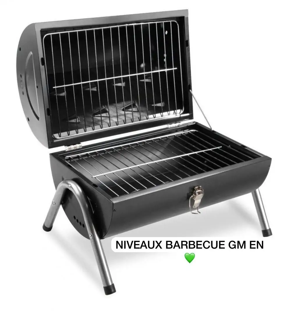 WhatsApp Image 2025-05-24 à 21.55.59_538b834c Mini Barbecue Portable Cylindrique en Acier avec Poignée Bois – Design & Compact – Image 1