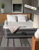 Matelas Gonflable Intex 3 Places Confort Plus avec Pompe Électrique Intégrée – Idéal Grand Lit d'Appoint – Image 3