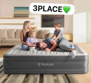 Matelas Gonflable Intex 3 Places Confort Plus avec Pompe Électrique Intégrée – Idéal Grand Lit d'Appoint