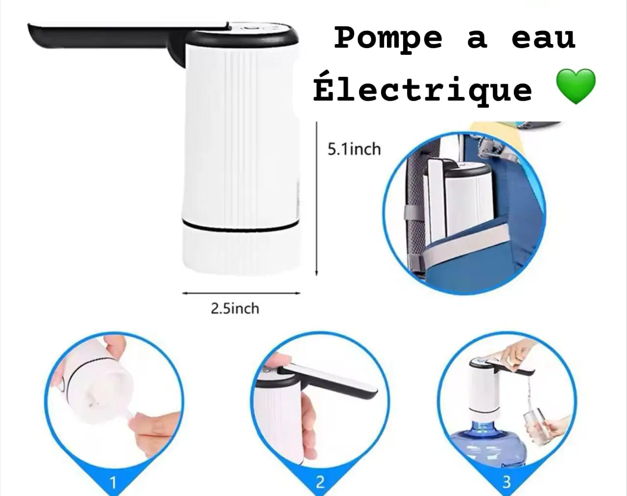 WhatsApp Image 2025-05-25 à 21.03.35_ea149a85 Pompe à Eau Électrique Rechargeable Universelle – Distributeur Automatique pour Bouteilles et Bonbonnes – Image 1