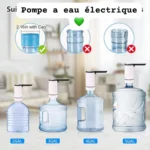 Pompe à Eau Électrique Rechargeable Universelle – Distributeur Automatique pour Bouteilles et Bonbonnes – Image 3