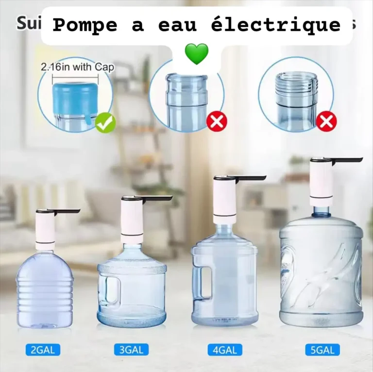 Pompe à Eau Électrique Rechargeable Universelle – Distributeur Automatique pour Bouteilles et Bonbonnes – Image 3