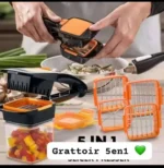 Râpe et Découpe-Légumes Multifonction 5-en-1 – L'Outil Indispensable pour une Préparation Rapide en Cuisine – Image 4