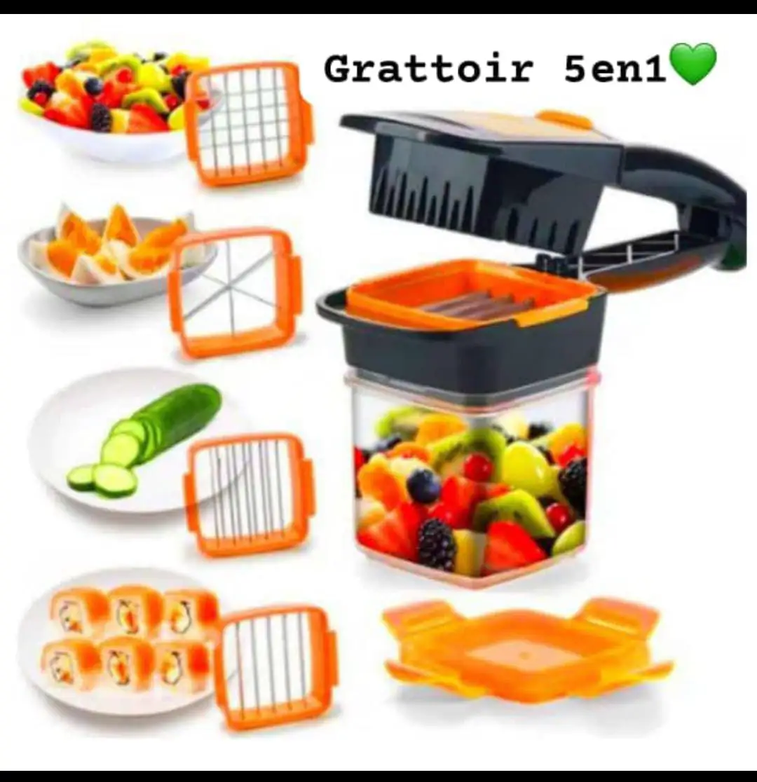 WhatsApp Image 2025-05-25 à 21.06.17_f5922e54 Râpe et Découpe-Légumes Multifonction 5-en-1 – L'Outil Indispensable pour une Préparation Rapide en Cuisine – Image 1